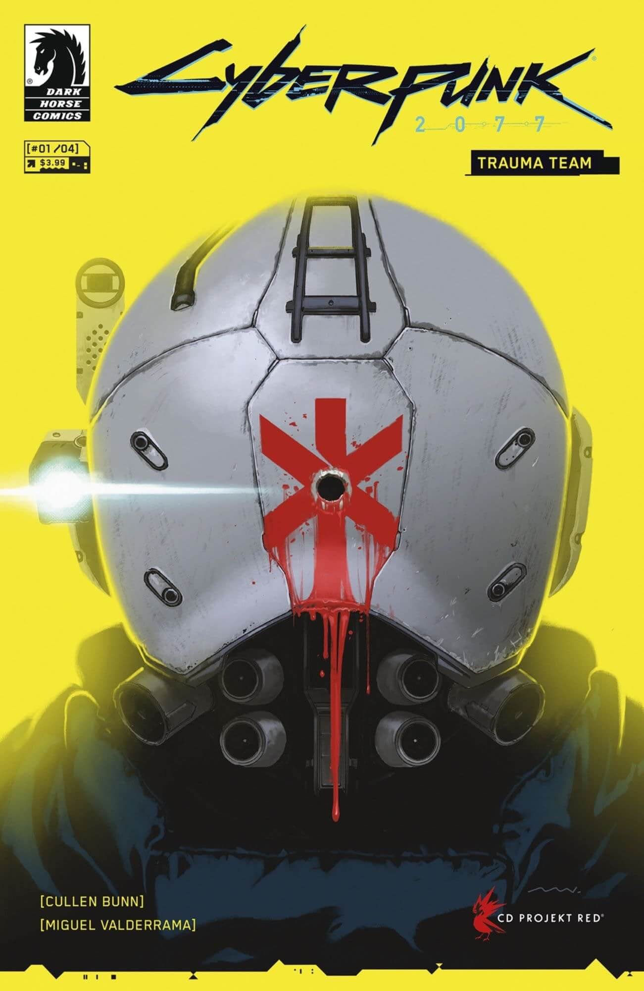 Cover of the comic book Cyberpunk 2077: Trauma Team