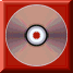 A spinning red cd